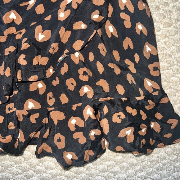 SELFIE LESLIE Hey Girl Ruffle Hem Romper Animal Print SIZE: Medium - Picture 13 of 13